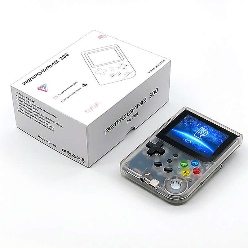 RetroGame RG300 2.8inch IPS Screen Handheld Game Console Built-in 16G Memory Mini Open-source Gaming