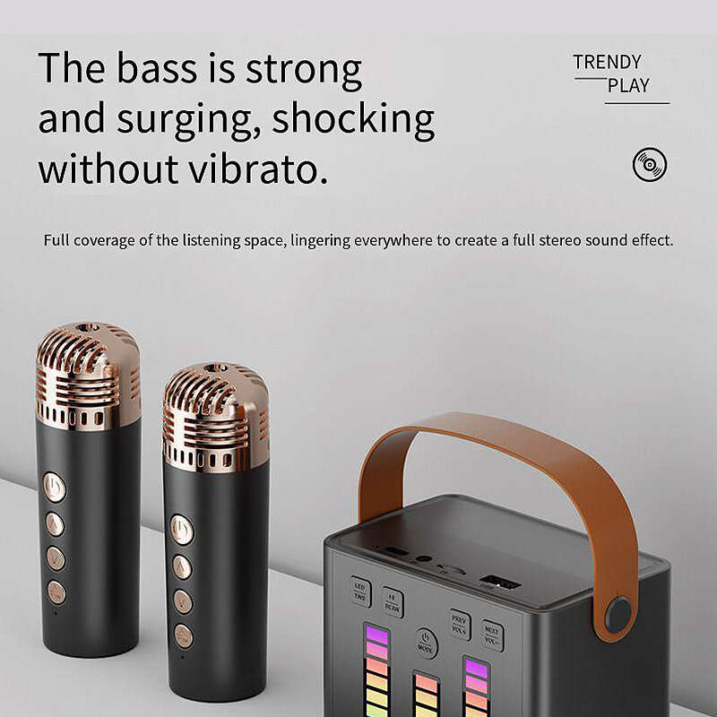 Q2 bluetooth Speaker Portable Speaker with Microphone K-song 360 Surround Sound Subwoofer Built-in D