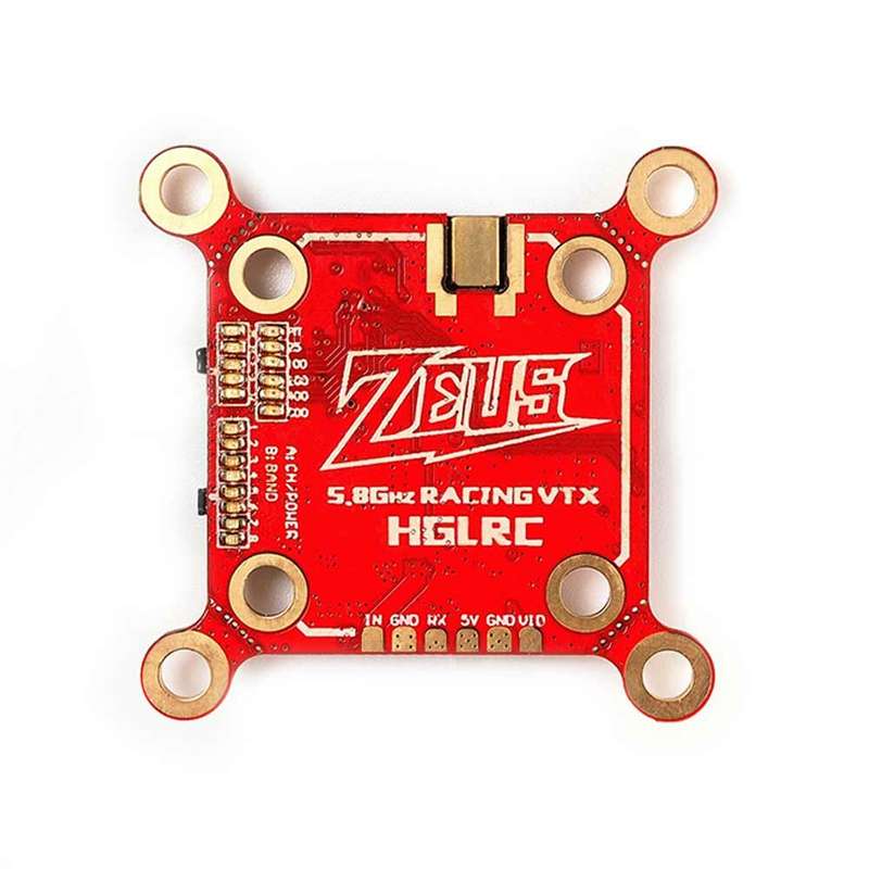 HGLRC Zeus VTX 5.8G 40CH PIT/25/100/200/400/800mW Smart Mounting 20*20mm/30*30mm FPV Transmitter Bui