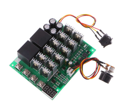 DC 10-55V 12V 24V 36V 48V 55V 100A Motor Speed Controller PWM HHO RC Reverse Control Switch with LED