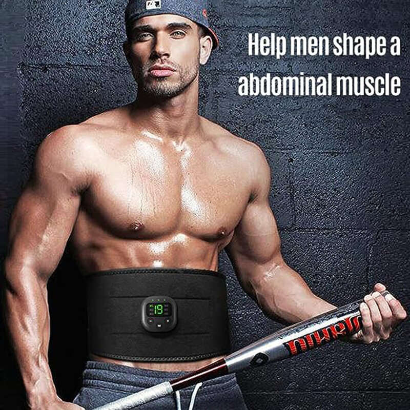 Ems Muscle Stimulator Unisex 6 Massage Modes Abdominal Pulse Trainer Portable Electric Smart Fitness