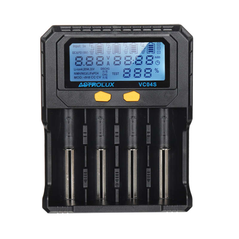 Astrolux VC04S Type-C Input Quick Smart Battery Charger LCD Display Intellegent Flashlight Charger 4