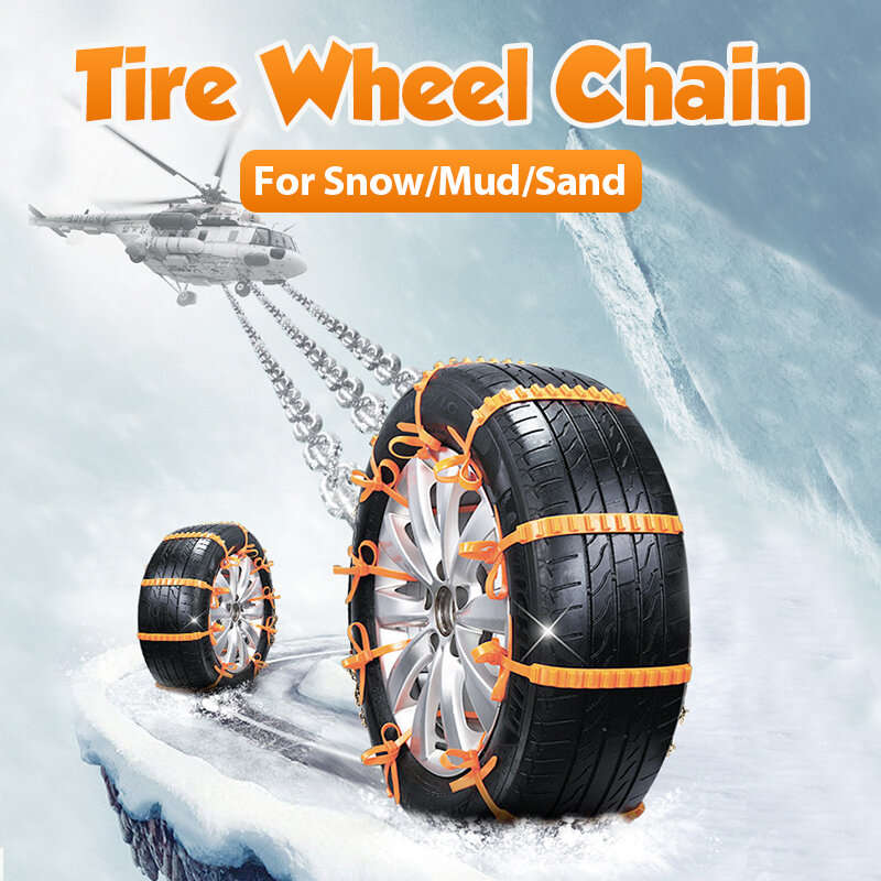 10Pcs Car Winter Tire Wheels Snow Chains Snow Tire Anti-skid Chains Wheel Tyre Cable Belt Winter Out