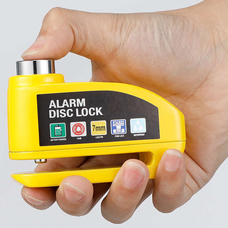Bike Loud Warning Lock Security Alarm Protection Waterproof Large Capacity Battery Aluminum Alloy Wh