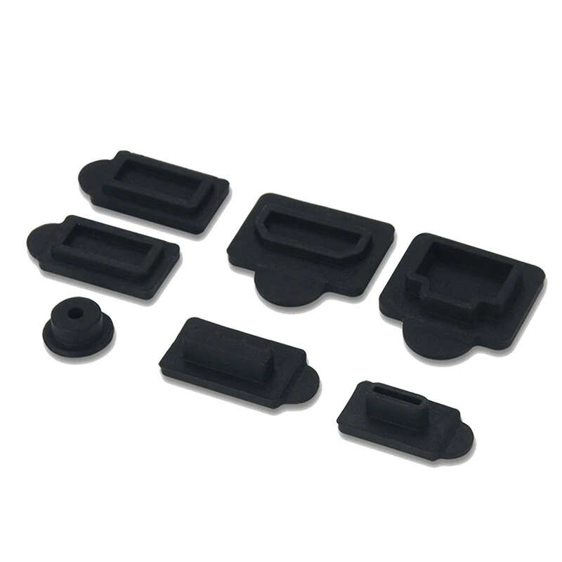 7Pcs/set Silicone Dust Plug for PS5 USB HDMI LAN Interface Anti-Dust Cap Cover Game Console Accessor