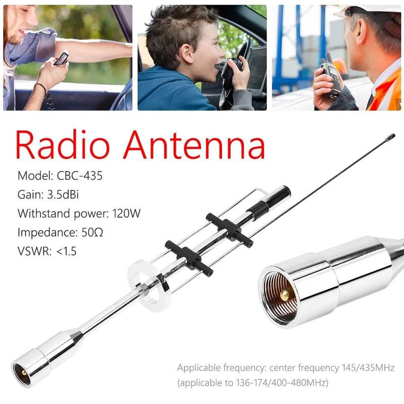 New Dual Band Antenna CBC-435 UHF VHF 145/435MHz Outdoor Personal Car Parts Decoration for Mobile Ra