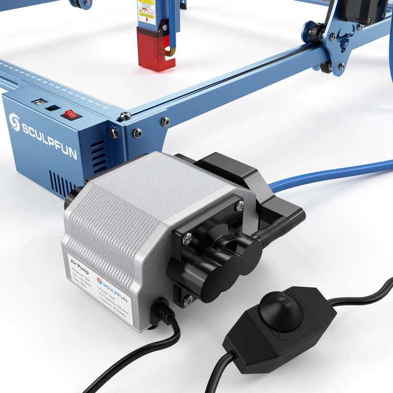 SCULPFUN 30L/Min 110V Air Pump Compressor for Laser Engraver, Adjustable Speed Low Noise Low Vibrati