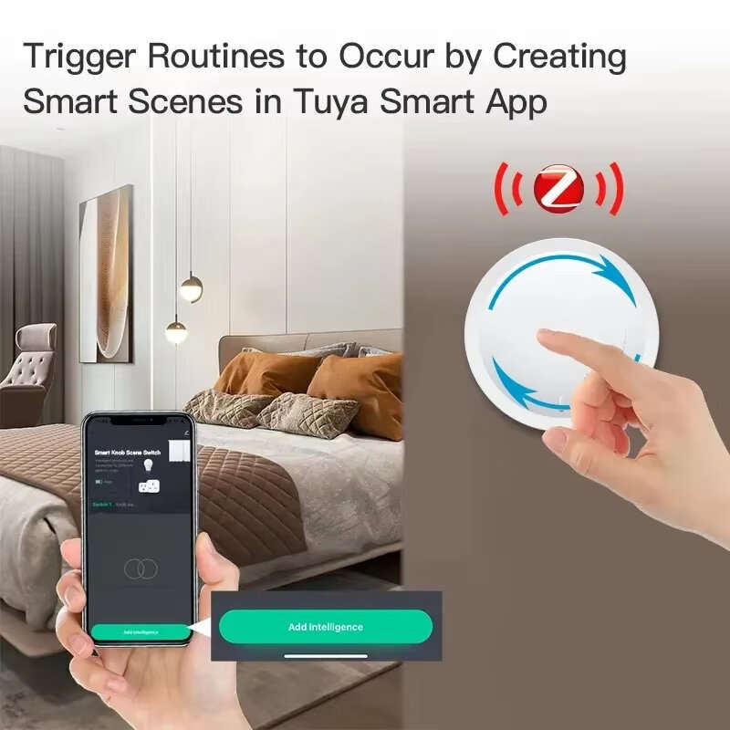 Tuya Zigbe Smart Konb Scene Switch Dimmer Button Knob Controller Home Automation Intelligent DIY Swi