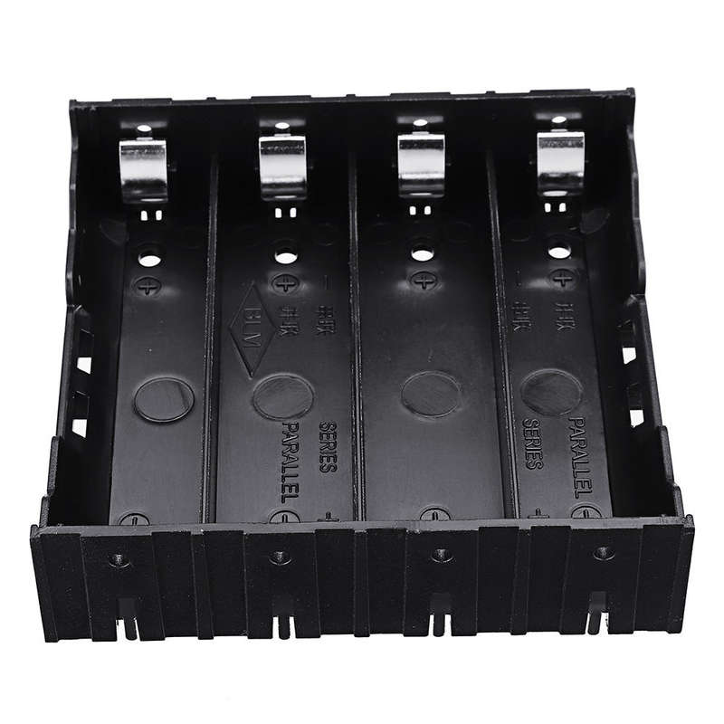 10pcs 4 Slots 18650 Battery Holder Plastic Case Storage Box for 4*3.7V 18650 Lithium Battery with 8P