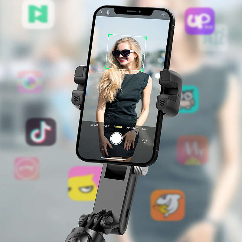 Portable Anti-shake Gimbal Stabilizer 360 Rotation Following Shooting Mode Selfie Stick Tripod Gimba