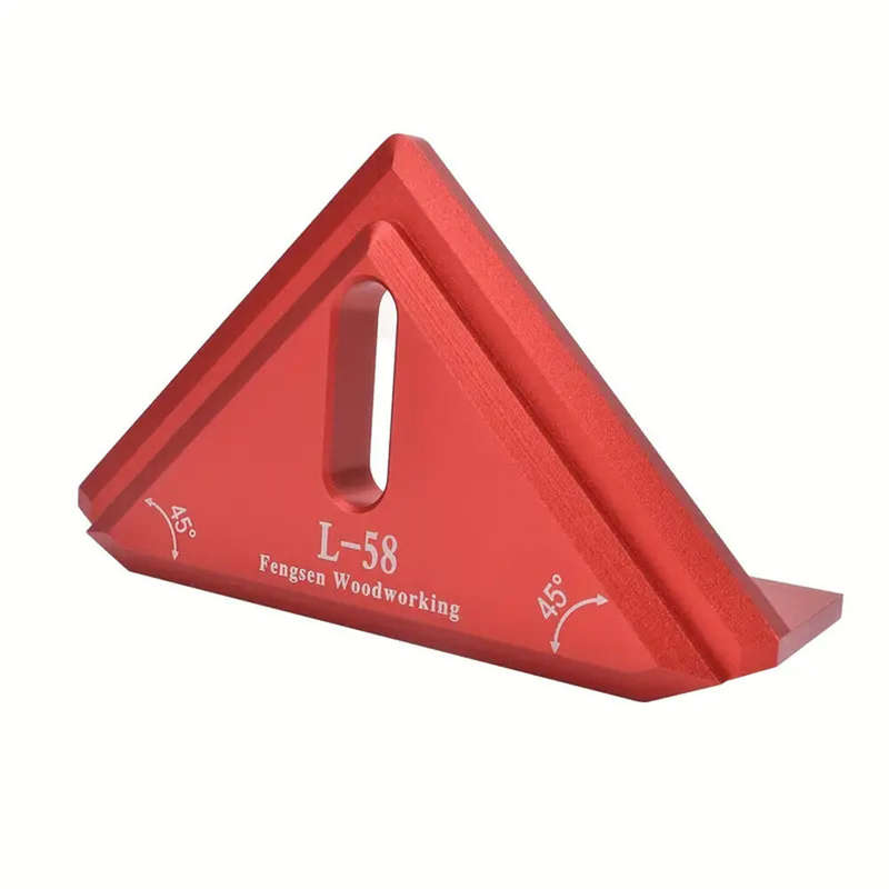 Aluminum Alloy 45 Degree Miter Square Edge Ruler Precision Woodworking Tool for Accurate Miter Saw C