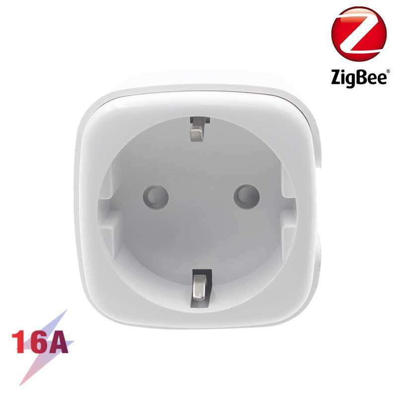 Tuya Zigbe Smart Plug 16A EU Smart Socket With Power Monitoring Voice Control Work with Tuya Smart L