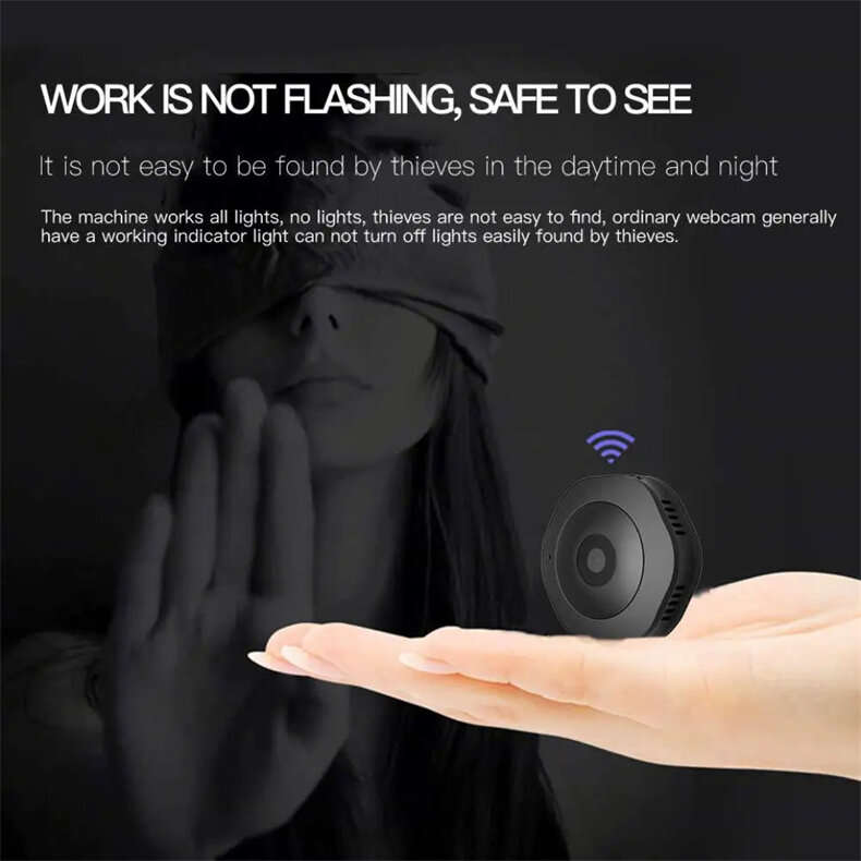 H6 Mini WiFi Camera 1080P HD Wireless Smart Home Device Cam Invisible Night Vision Motion Detection