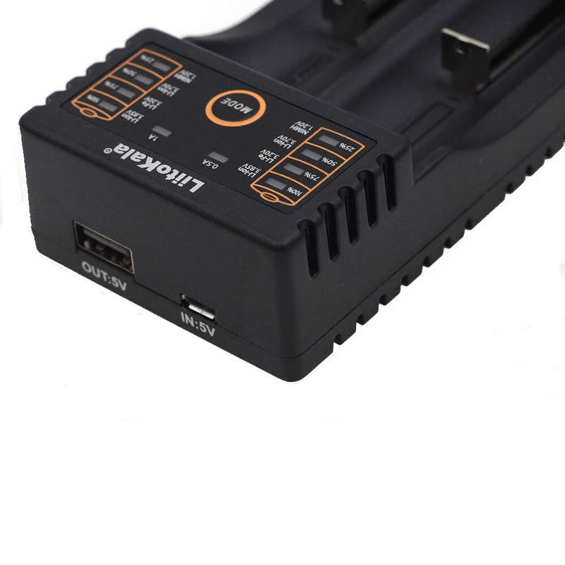 LiitoKala Lii-202 18650 Battery Smart Charger Lii202 For 18650, 18490, 18350, 17670, 17500, 16340(RC