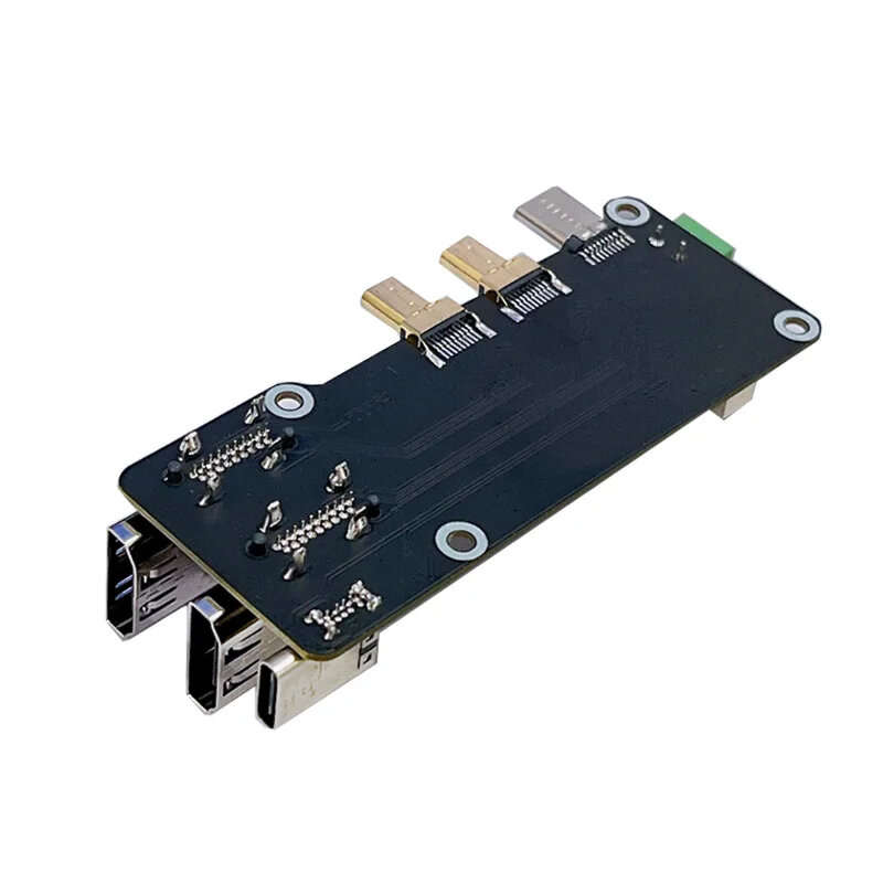 Raspberry Pi 5/4B Micro HD to HD Multifunctional Adapter Board All Ports To Pi's USB SideEasy Adapte