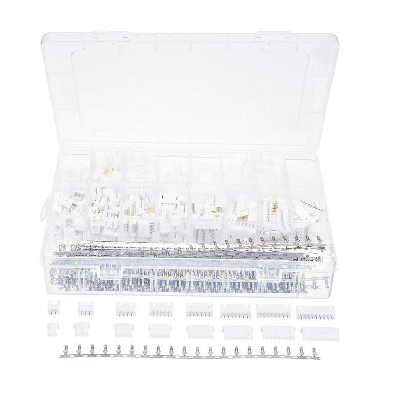 Excellway 900pcs JST-XH 2.54mm Wire Connector Terminal Kit Crimping Tool Crimper Plier Set