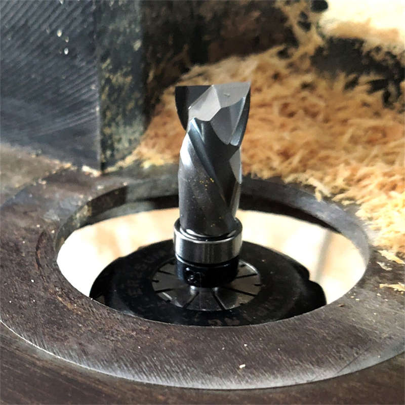 12.7*25.4*67MM Carbide Lower Bearing Spiral Trimming CNC Router Bit End Mill 1/4" 6.35mm Shank for W