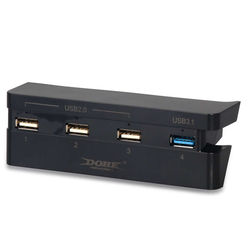 DOBE 2 in 1 Turbo Cooling fan & USB Hub Combo Kit for PS4 Slim Temperature Controlled Cooler for PS4