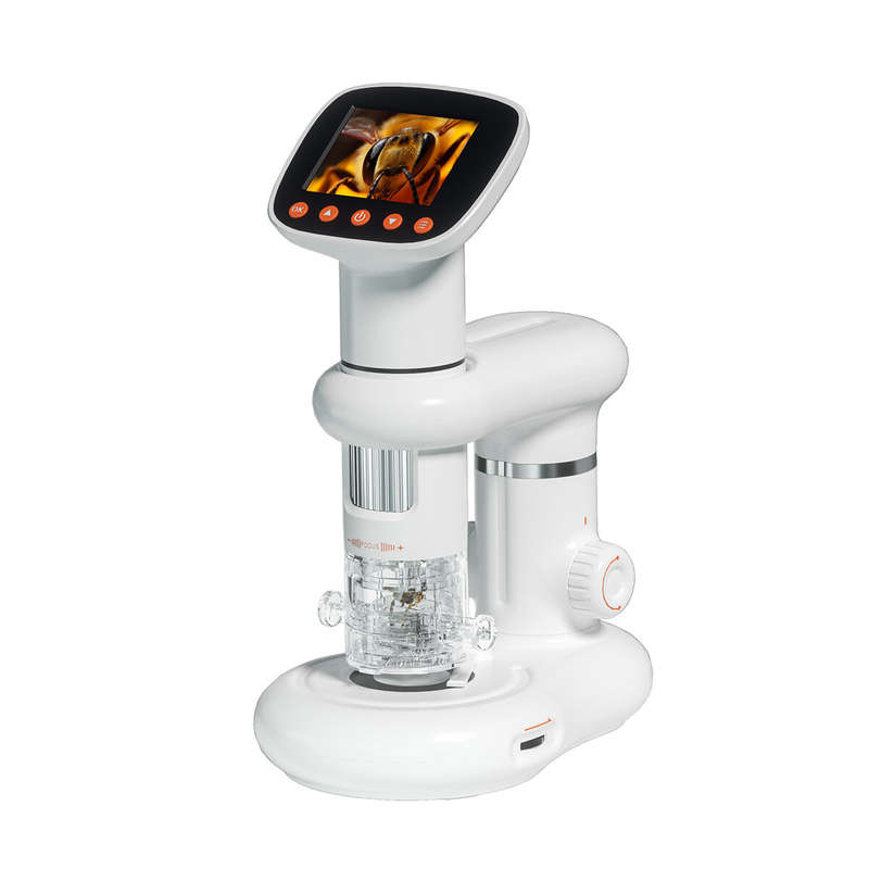 50X-1000X Magnification HD Digital Microscope with 2.0-inch Screen Adjustable LED Lights 5G+IR Lens