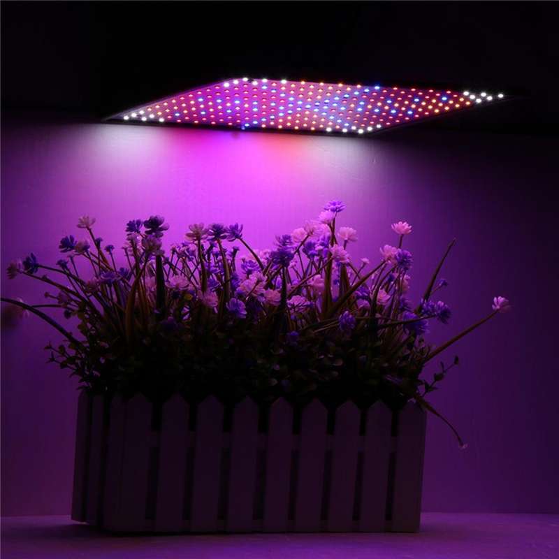 225LED Grow Light Blue & Red & White & Orange Lamp Ultrathin Panel Hydroponics Indoor Plant Veg Flow