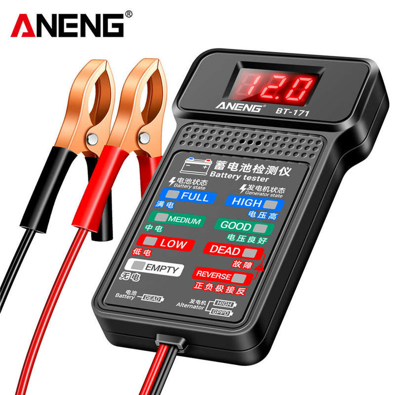 ANENG BT-171 Battery Tester 12V LCD Digital Auto Battery Analyzer Charging Cranking System Tester Ca
