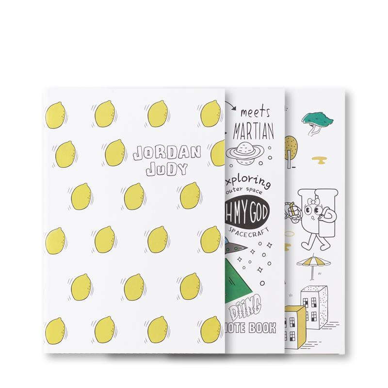 Jordan&Judy JJ-YD0031 3PCS Graffiti Notebooks Notepads Sketch Graffiti Notebook For Noting Drawing P