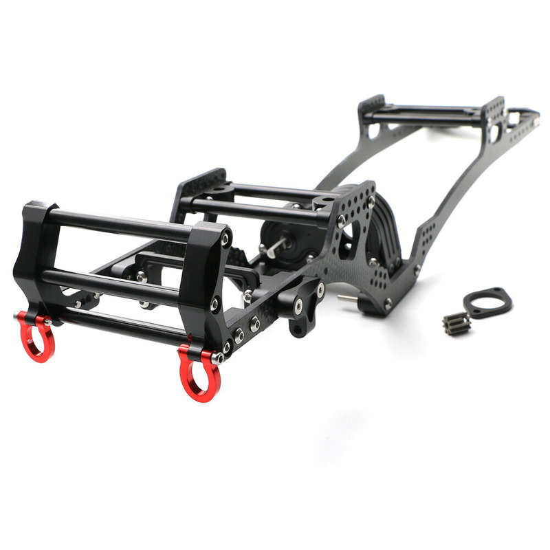 Carbon Fiber LCG Chassis Kit Frame Rail Skid Plate Set for SCX10 1/10 RC Crawler Car DIY Upgrade Par