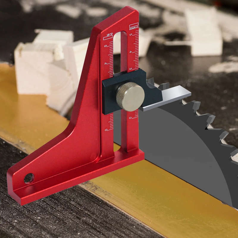 Woodworking Depth Gauge Versatile 0-50mm Dual Scale Precision Tool for Easy Router and Table Saw Set