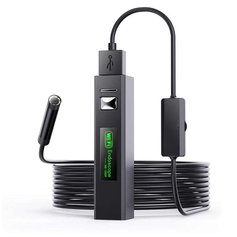 F150 1200P WiFi Endoscope Camera Waterproof Inspection Snake Camera 5.5MM 8LEDs USB Borescope For Ca