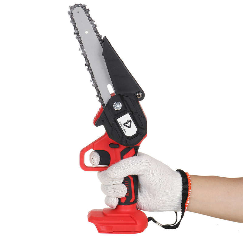 Doersupp 6 Inch Cordless Electric Chain Saw Chainsaw 3000W Mini Woodworking Wood Cutter One-Hand Saw