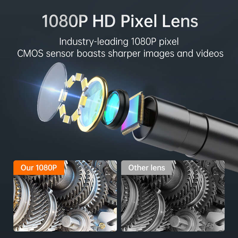 Inskam G40-M 1/5/10 Meter Industrial Endoscope with 1080P HD 8mm Lens 4.3 Inch IPS Screen 2000mAh Lo