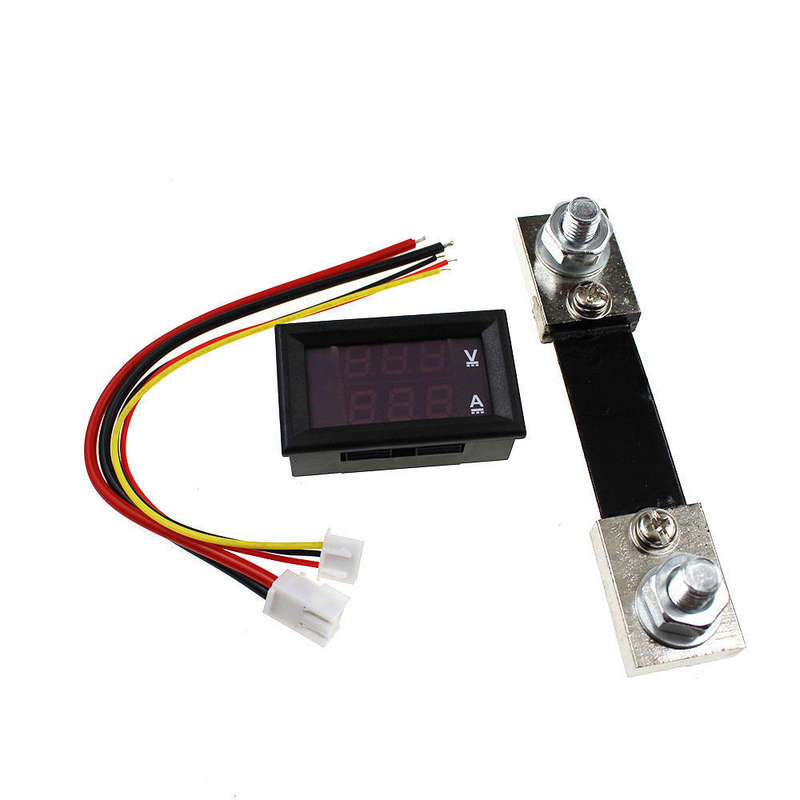 0.56inch Blue Red Dual LED Display Mini Digital Voltmeter Ammeter DC 100V 100A Panel Amp Volt Voltag