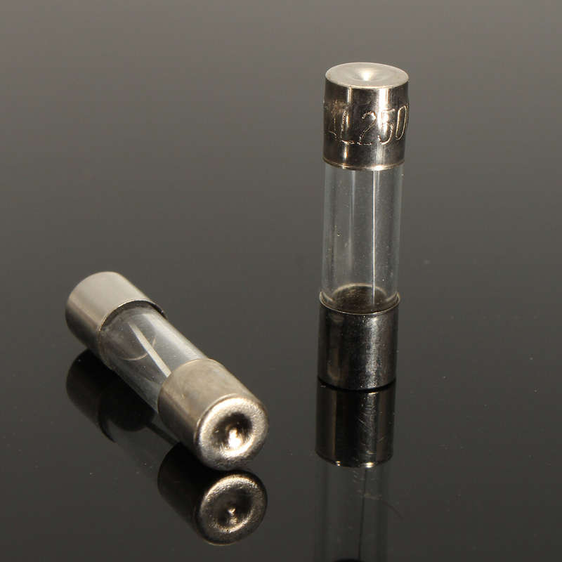 DANIU 100Pcs 5x20mm 0.2A-20A Quick Blow Glass Tube Fuse Assorted Kit Fast-blow Glass Fuses