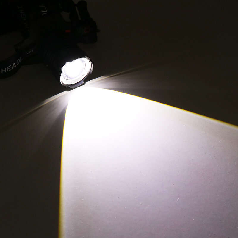 Multifunctional 30W LED Headlamp Telescopic Zoom Lightweight LED Strong Light Headlight 18650 Type-C