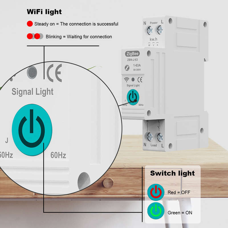 TUYA ZigBe Intelligent Circuit Breaker Remote Control Voice Control Switch Home Wireless Mobilephone