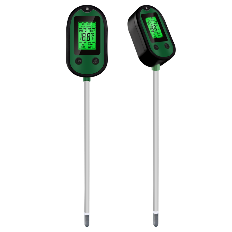 Garden 5 in 1 Soil Moisture Sensor pH Meter Metal Probe Soil Moisture Detector Acidity Temperature T