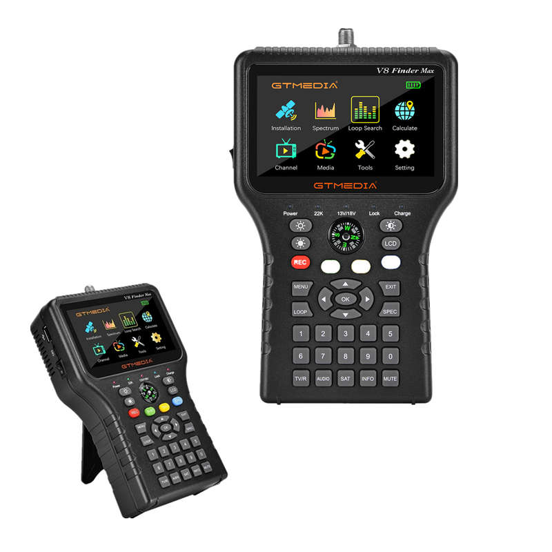 GTMEDIA V8 Finder Max Signal Finder DVB-S/S2/S2X H.264/H.265 (8bit) Locator 4.3 Inch HD Official Acc