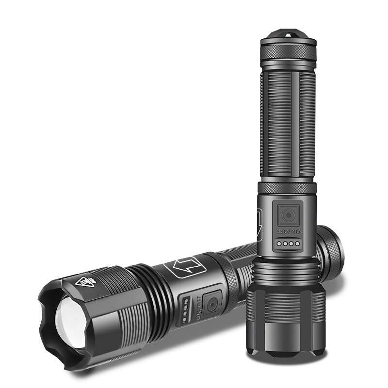 BIKIGHT XHP50 1800lm Powerful Long Range Zoomable Flashlight Kit with 18650 Li-ion Battery USB Recha