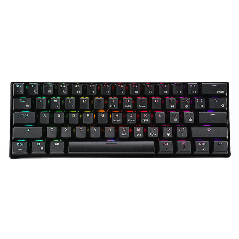 [Brown Swtich] Royal Kludge RK61 Mechanical Keyboard 61 Keys bluetooth 5.0 Wired Dual Mode RGB Gamin