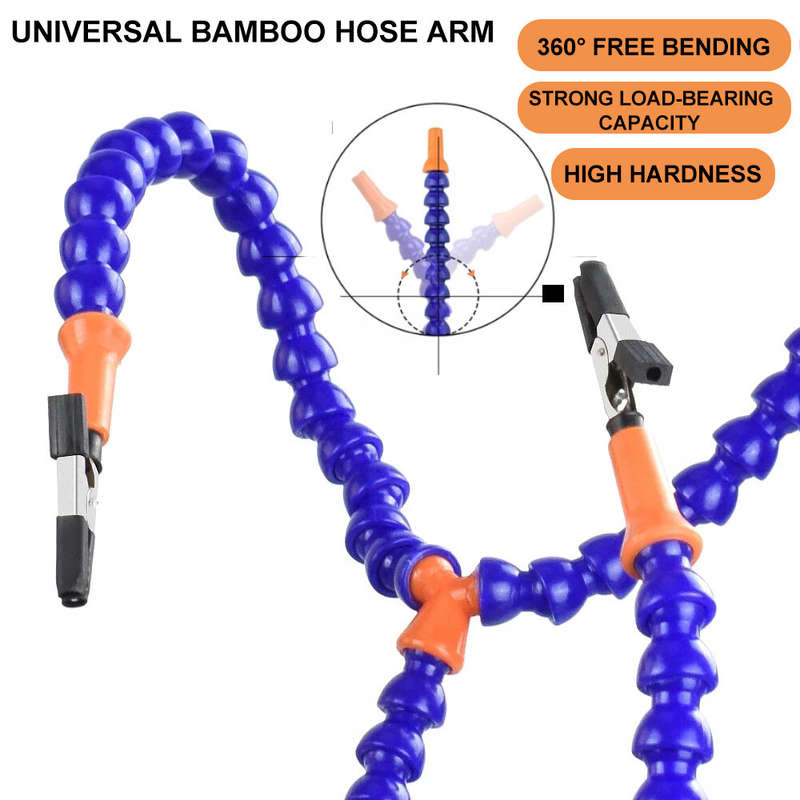 360 Degree Rotatable Auxiliary Soldering Station with Anti-Scratch Alligator Clips Flexible Y-Shaped