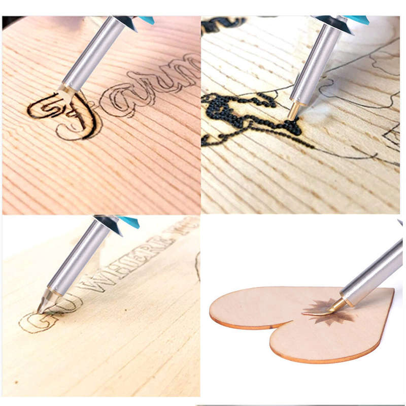 Professional Adjustable Temperature Pyrography Pen Kit Multifunction Soldering Desoldering Toolset R