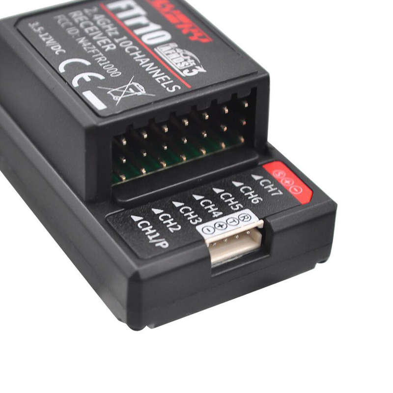 FlySky FTr10 2.4G 10CH AFHDS 3 RC Receiver Support i-BUS/S-BUS/PPM Output Compatible PL18 for RC Dro