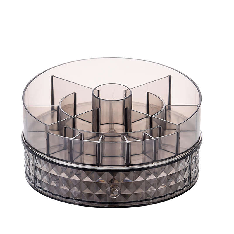 360 Degrees Rotating Cosmetic Storage Box Desktop Home Skin Care Organizer Storage Rack Dressing Tab