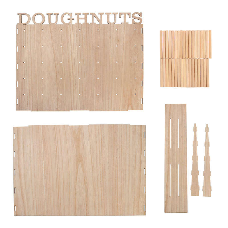 50x40 DIY Wooden Donuts Wall Stand Holds Kitchen Doughnut Storage Rack Wedding Party Decor