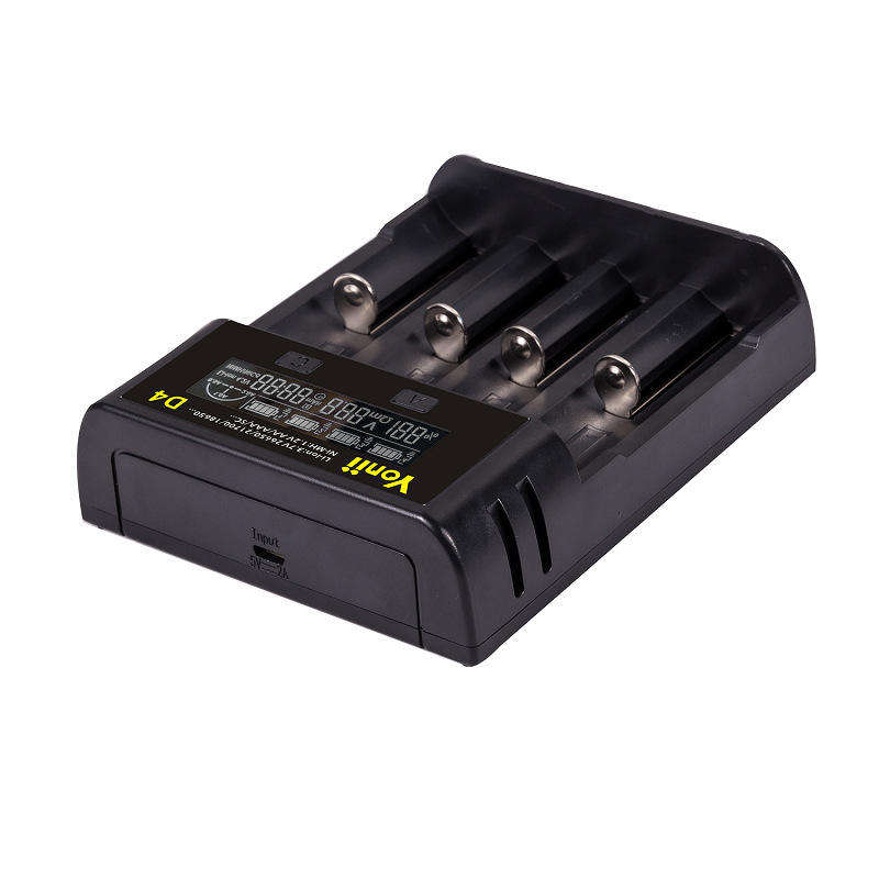 Yonii D4 Four Slot USB Rechargeable Lithium Battery Charger Multi-functional Intelligent Charger for