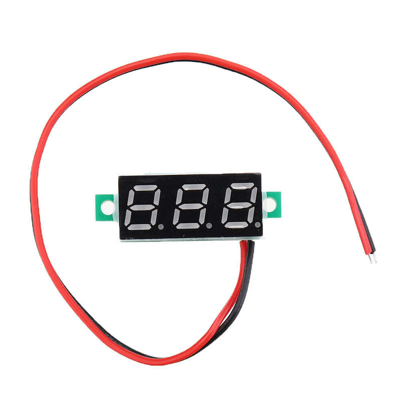 5pcs 0.28 Inch Two-wire 2.5-30V Digital Red Display DC Voltmeter Adjustable Voltage Meter