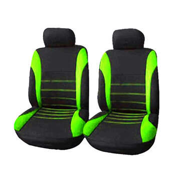 9 Pcs/Set Universal Car Seat Covers Cushion Headrest Cover Protective Front&Rear ... (COLOR.: GREEN)