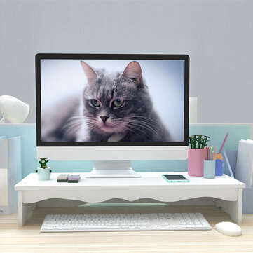 PVC Monitor LED LCD Computer Stand Moisture Proof Riser Desktop Holder File Storage Drawer Monitor H