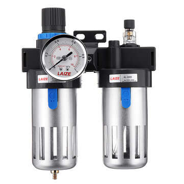 LAIZE BFC2000 2 In 1 Compressor Air Filter Air Pressure Regulator Water-oil Separato... (SIZE: 3000)