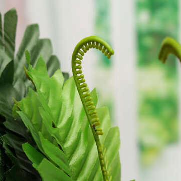 Lifelike Artificial Silk Boston Fern Bush Potted Plant Tree Home Office Decor